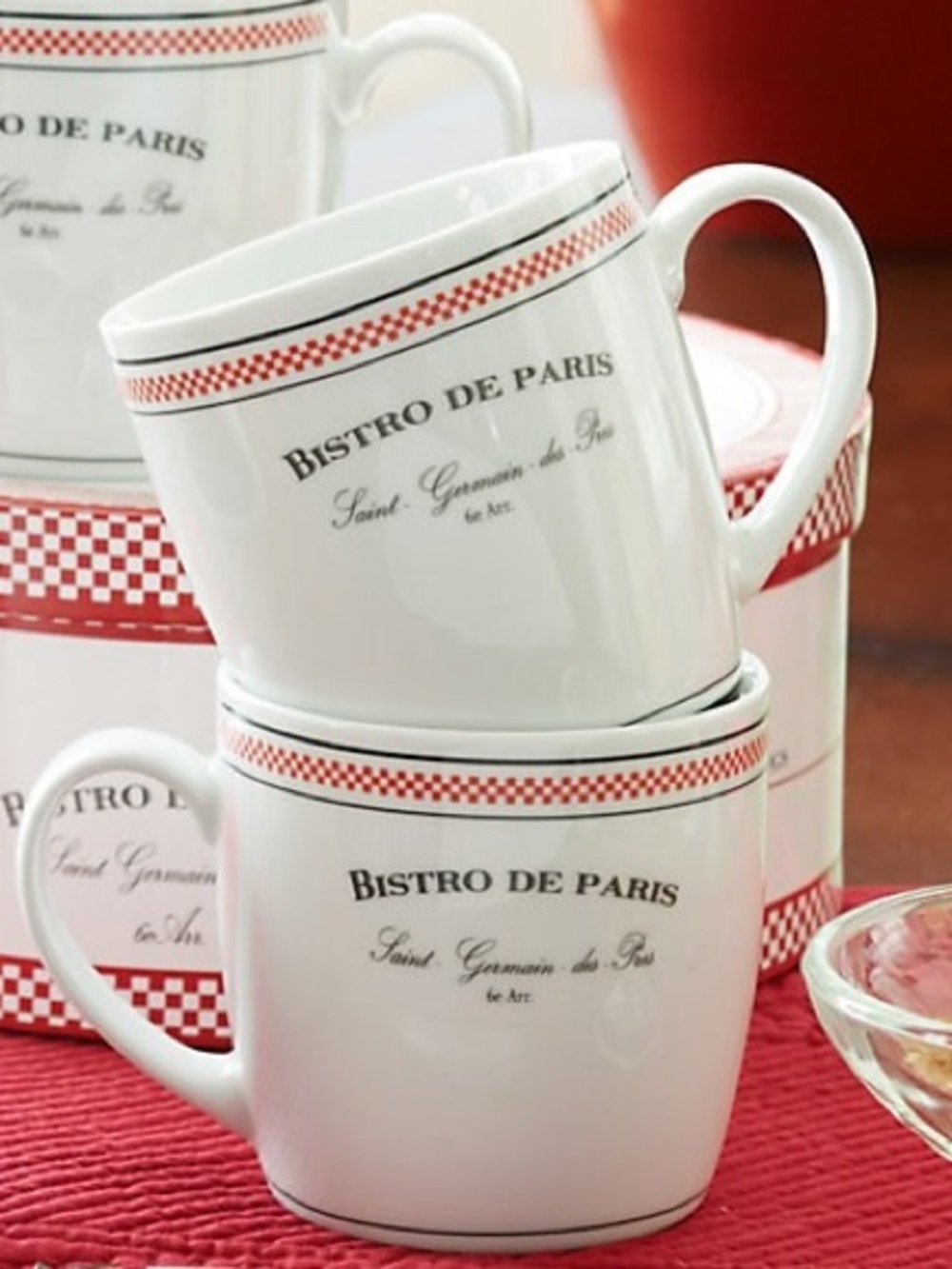 Kiss That Frog Bistro De Paris Mugs Set of 2